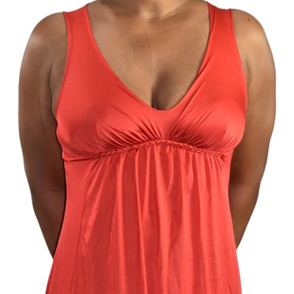 Vintage Vanity Fair Silky Red Nightgown 70s Nylon Goddess Long Maxi Lingerie XS - Picture 4 of 16